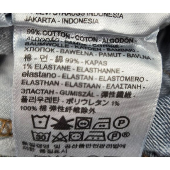 Levis Mens Blue 505 Slim Fit‎ Jeans tag: W29 L32 Measure 27x30 - Picture 5 of 9